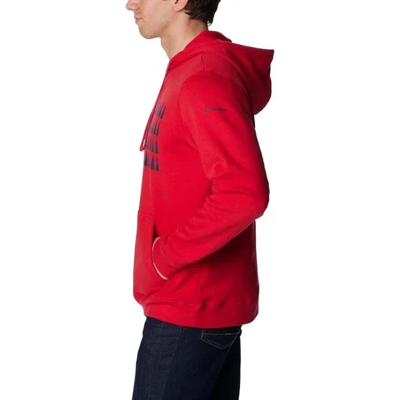 Columbia Men's Trek Graphic Hoodie, Mountain Red/Treestriped Flag, XX-Large NWT - Picture 3 of 15